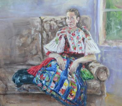 Girl in traditional folk costume